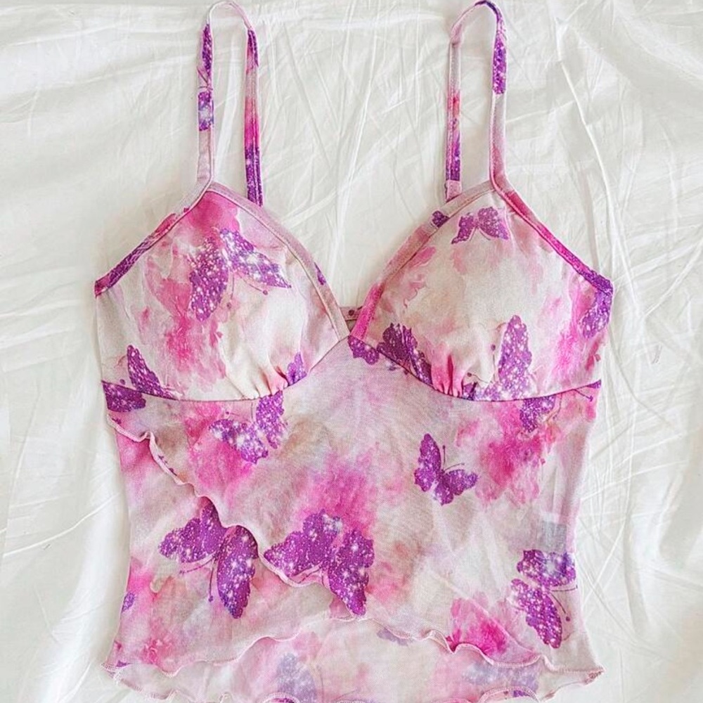 - Pink and Purple Butterfly Camisole